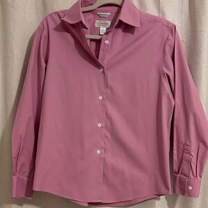 Talbots Pink 100% Cotton Wrinkle-Resistant Shirt
